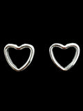 10x12mm Heart Frame Spacer Bead Rhodium