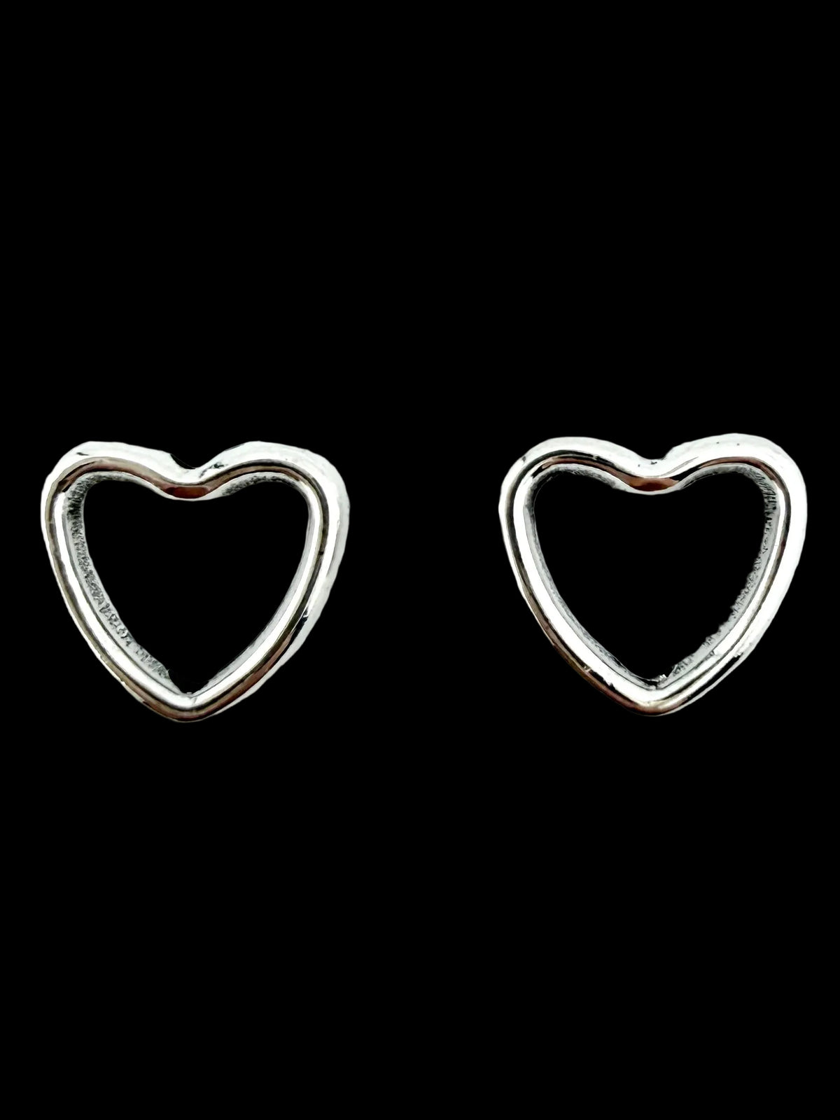 10x12mm Heart Frame Spacer Bead Rhodium