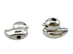 9x10mm Duckie Spacer Bead Rhodium