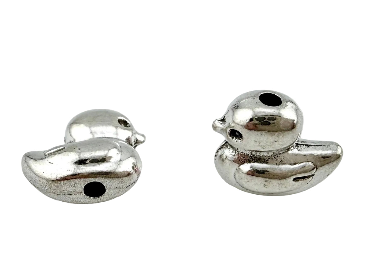 9x10mm Duckie Spacer Bead Rhodium