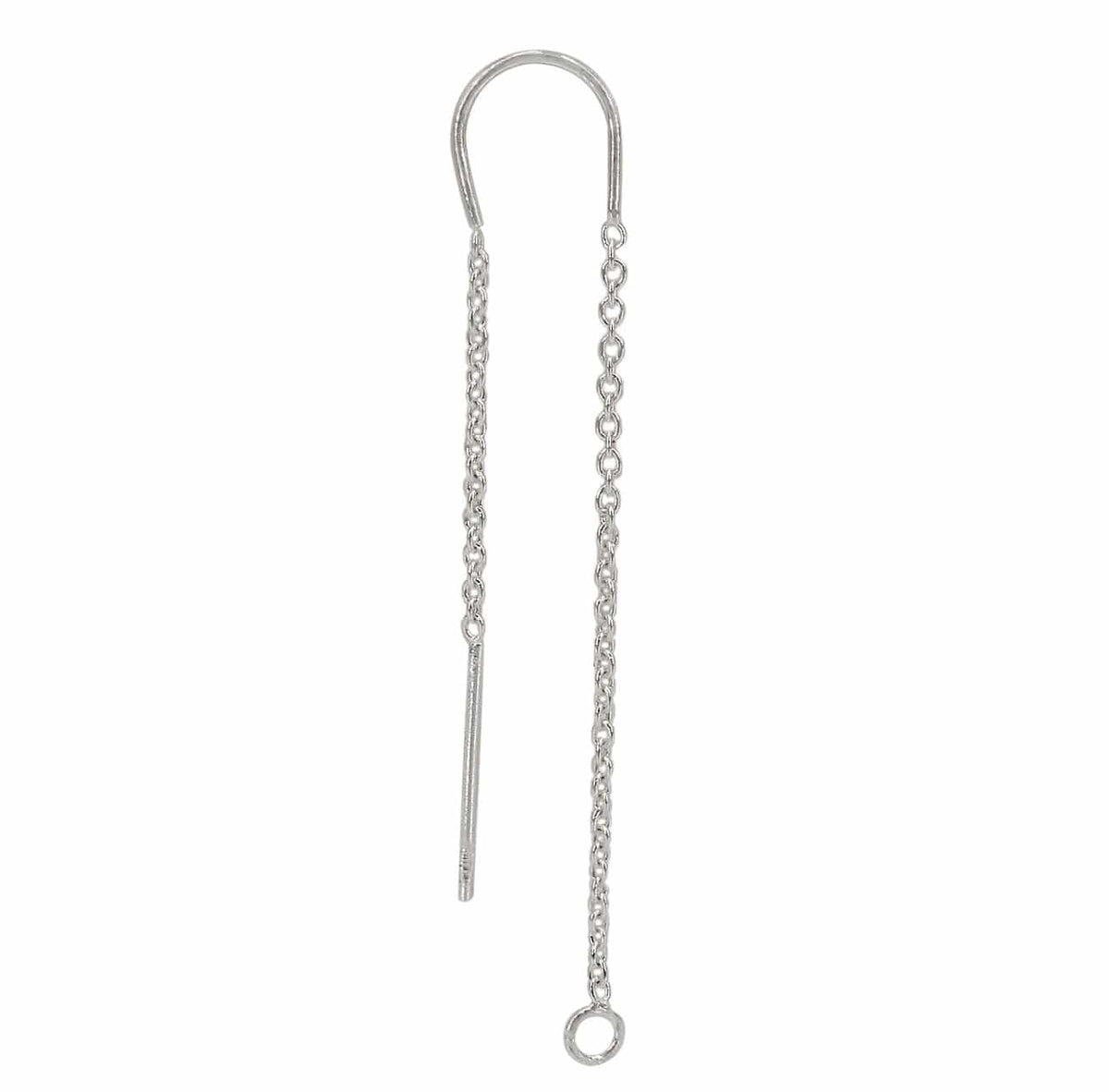 925 Sterling Silver U-Threader Ear Wire / Pair