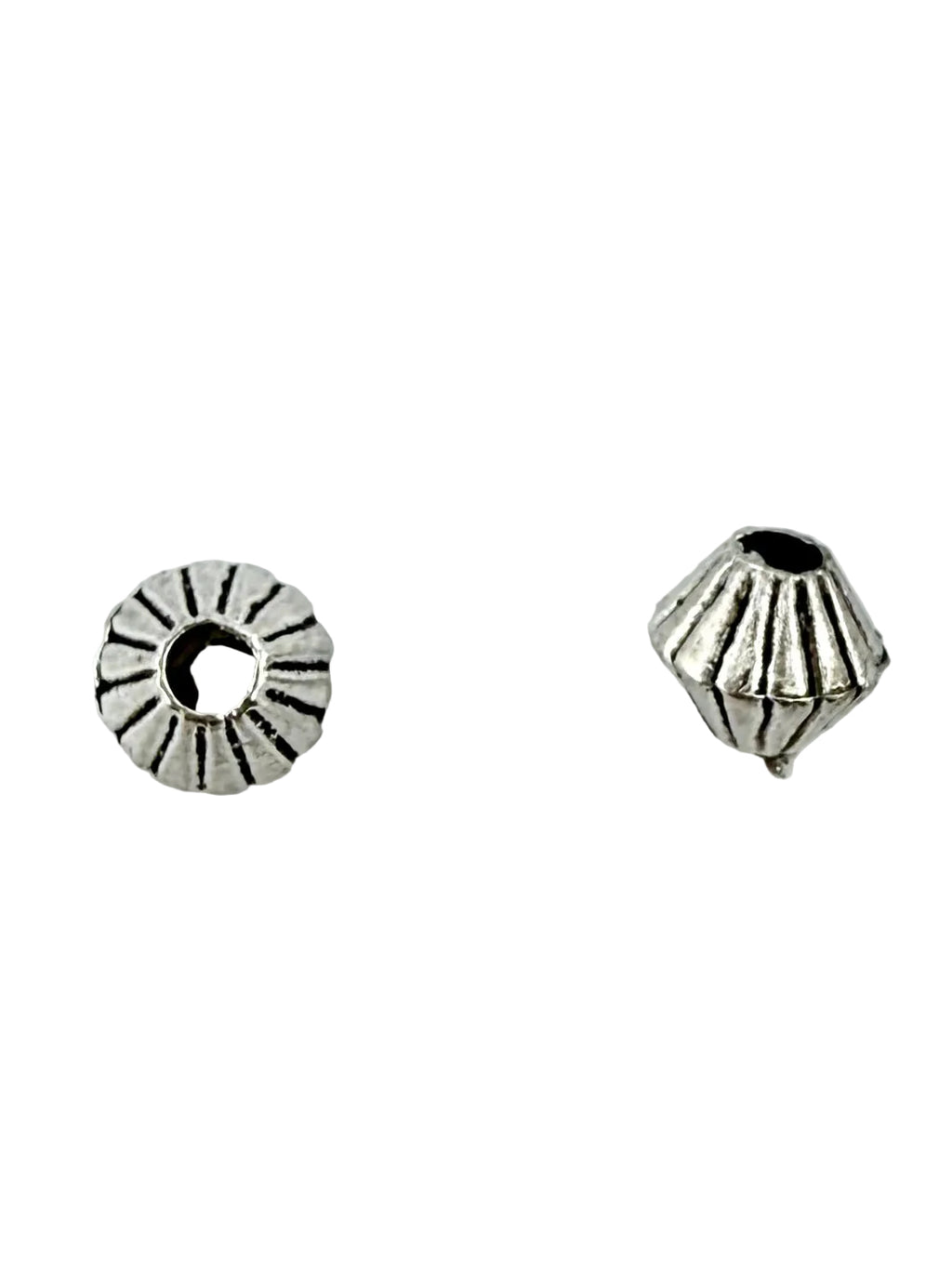 4x5mm Metal Bicone Spacer Rhodium