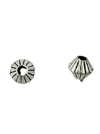 4x5mm Metal Bicone Spacer Rhodium