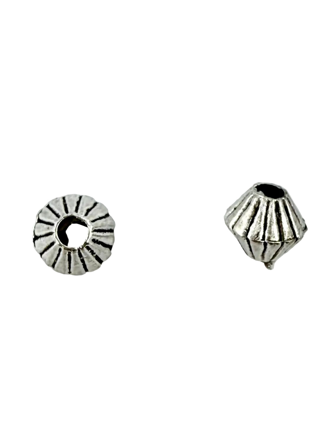 4x5mm Metal Bicone Spacer Rhodium
