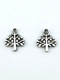 10mm Tree of Life Charm Rhodium