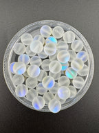Matte Moon Light Qz Man Made Beads Available in 6mm, 8mm, 10mm, 12mm Sizes