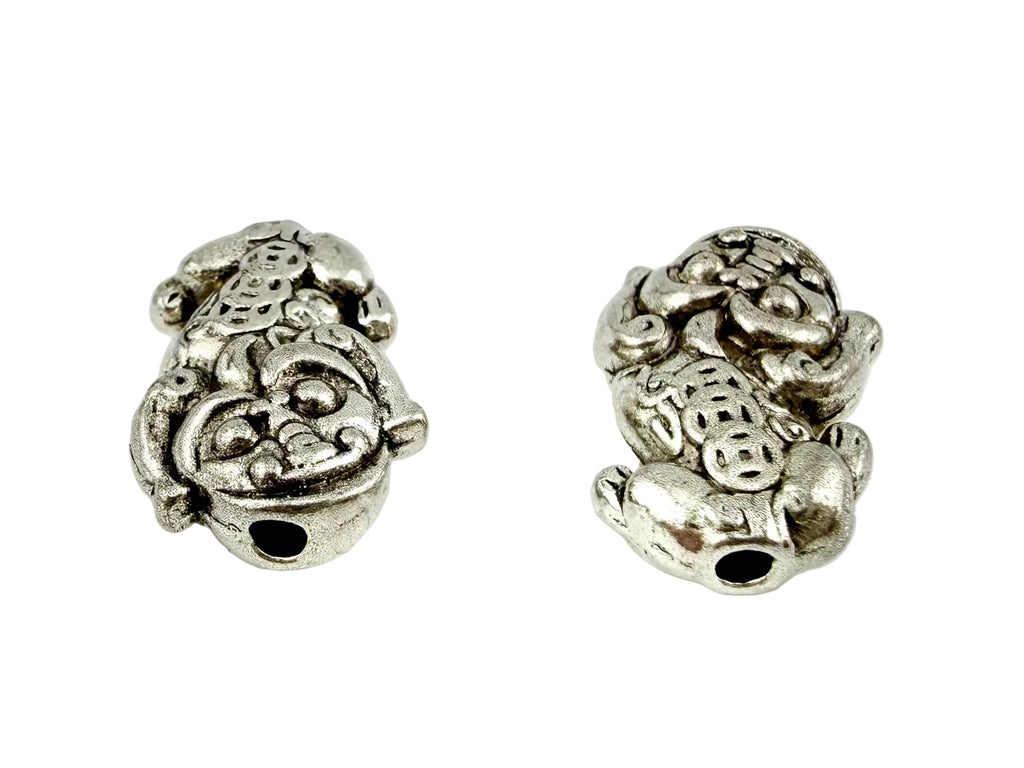 15.5x10mm Sacred Luck Spacer Bead Rhodium