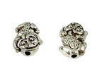 15.5x10mm Sacred Luck Spacer Bead Rhodium