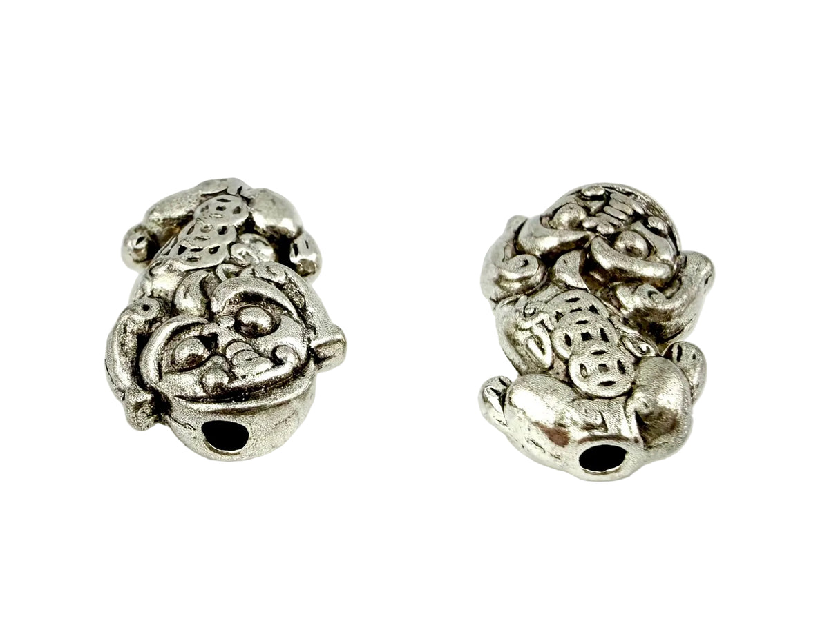 15.5x10mm Sacred Luck Spacer Bead Rhodium