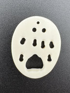 35mm Bone Wolf Claw Oval Pendant – Hand Carved Bone, Tribal & Indigenous Style