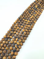 Matte Tigers Eye Beads Available in 6mm, 8mm, 10mm Sizes