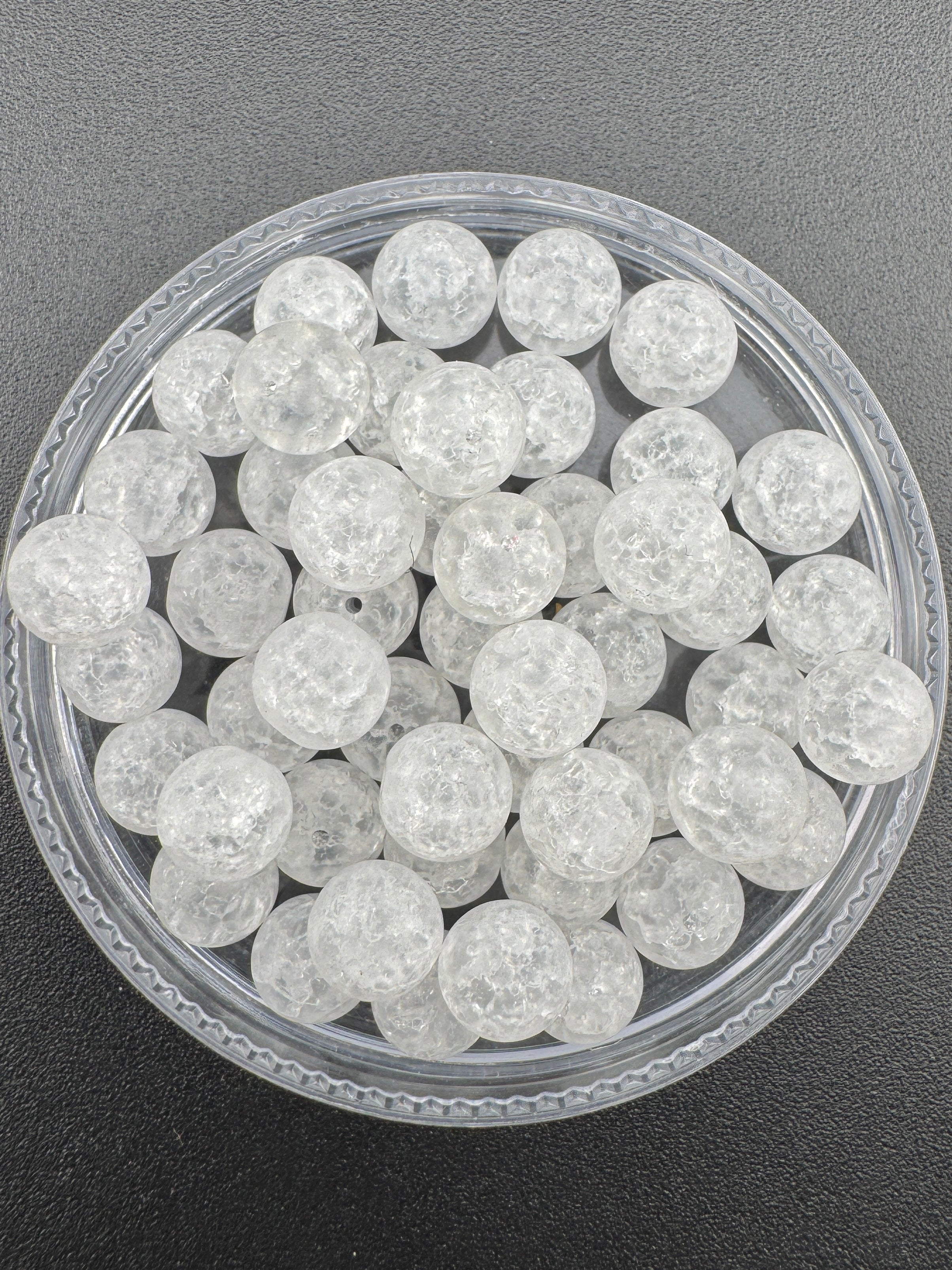 Matte Crackle Quartz Beads Available in 6mm, 8mm, 10mm Sizes