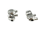 12x8mm Elephante Spacer Bead Rhodium