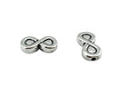 12x6mm Infinity Spacer Bead Rhodium