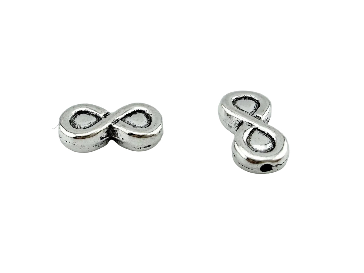 12x6mm Infinity Spacer Bead Rhodium