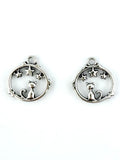 18mm Cat With Stars Charm Rhodium