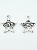 23mm Star Tree Of Life Charm Rhodium