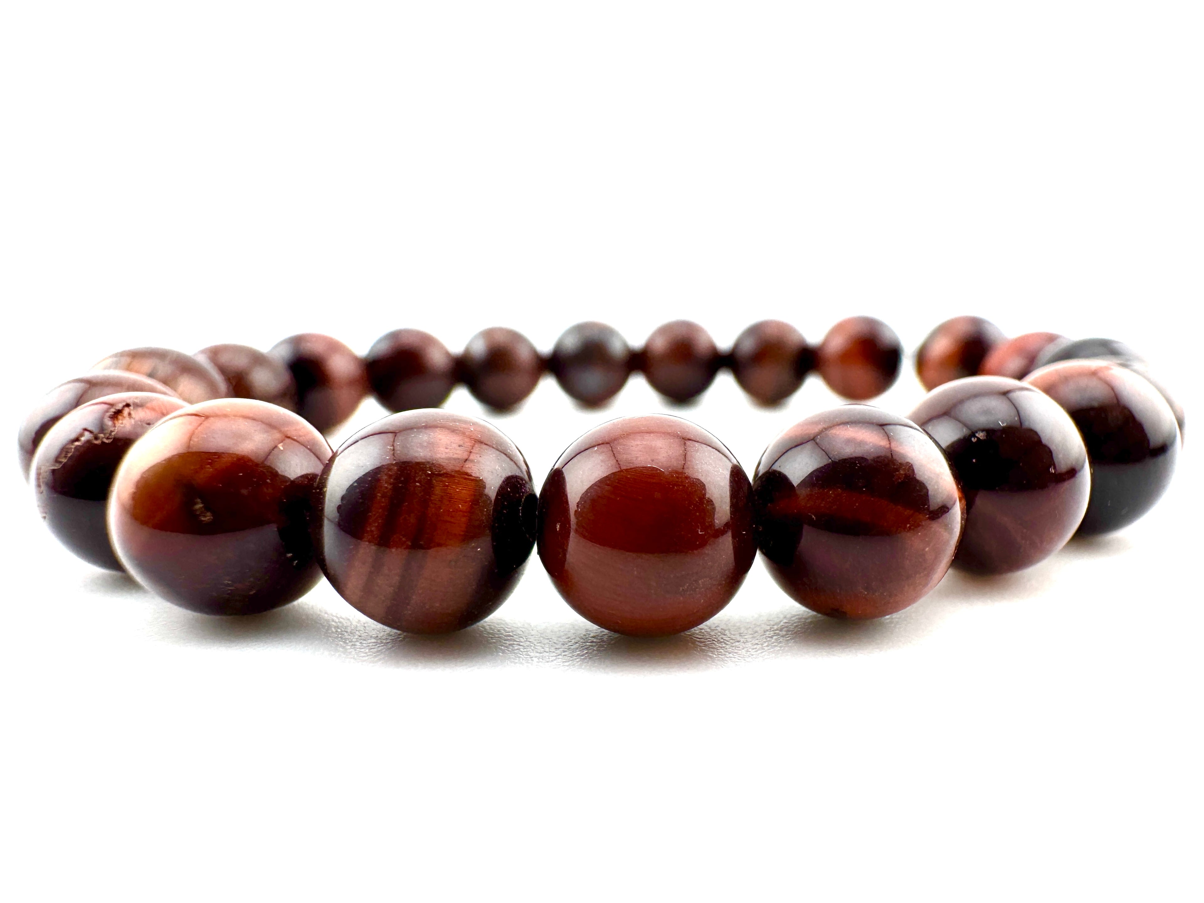 Red Tiger Eye Bracelet Available in 6mm, 8mm, 10mm, 12mm, 14mm Sizes