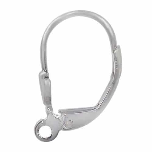 925 Sterling Silver Lever Back Earring Hook, 17x12mm / Pair