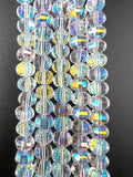 Glass Rondelle Beads Crystal AB