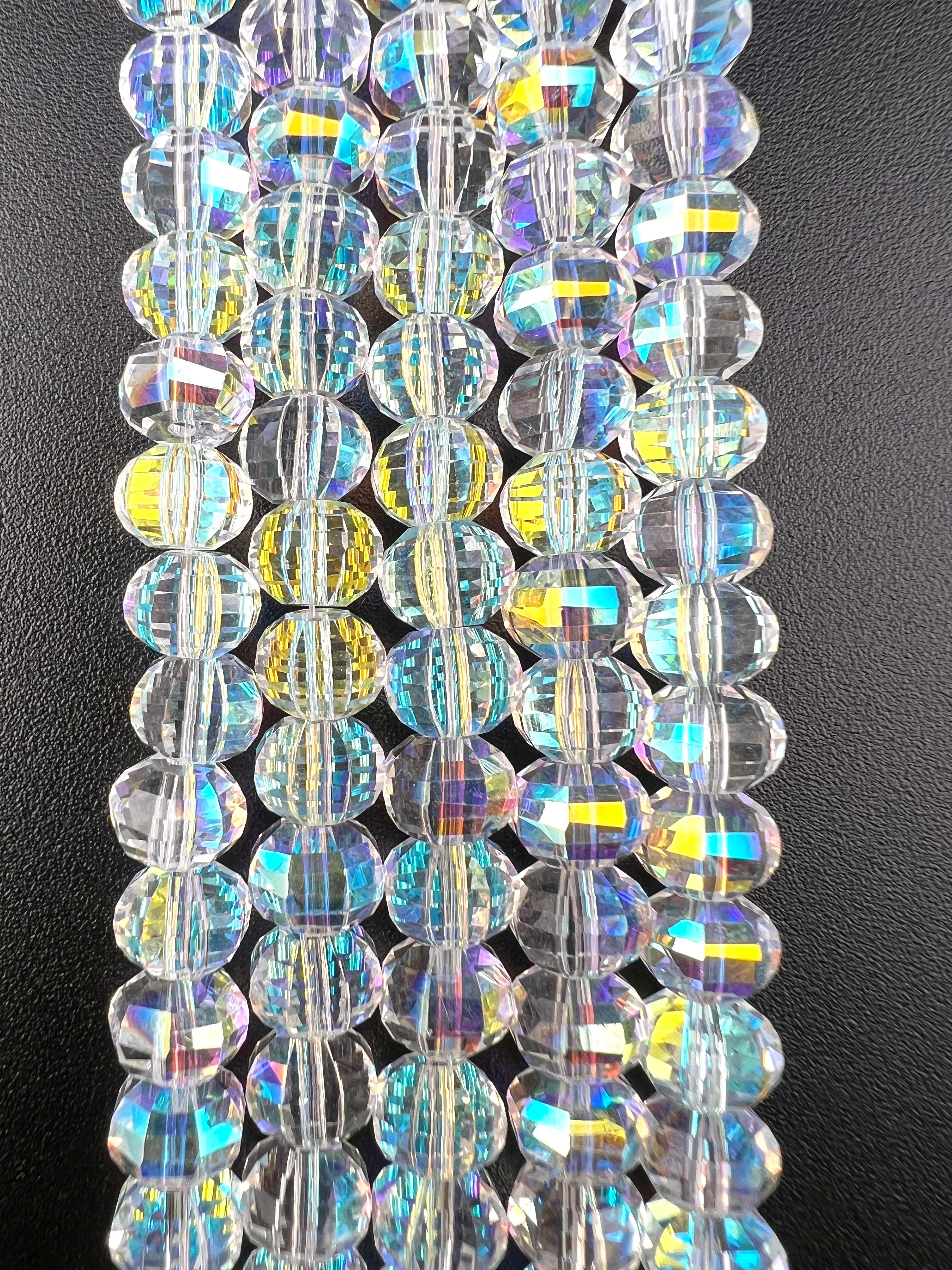 Glass Rondelle Beads Crystal AB