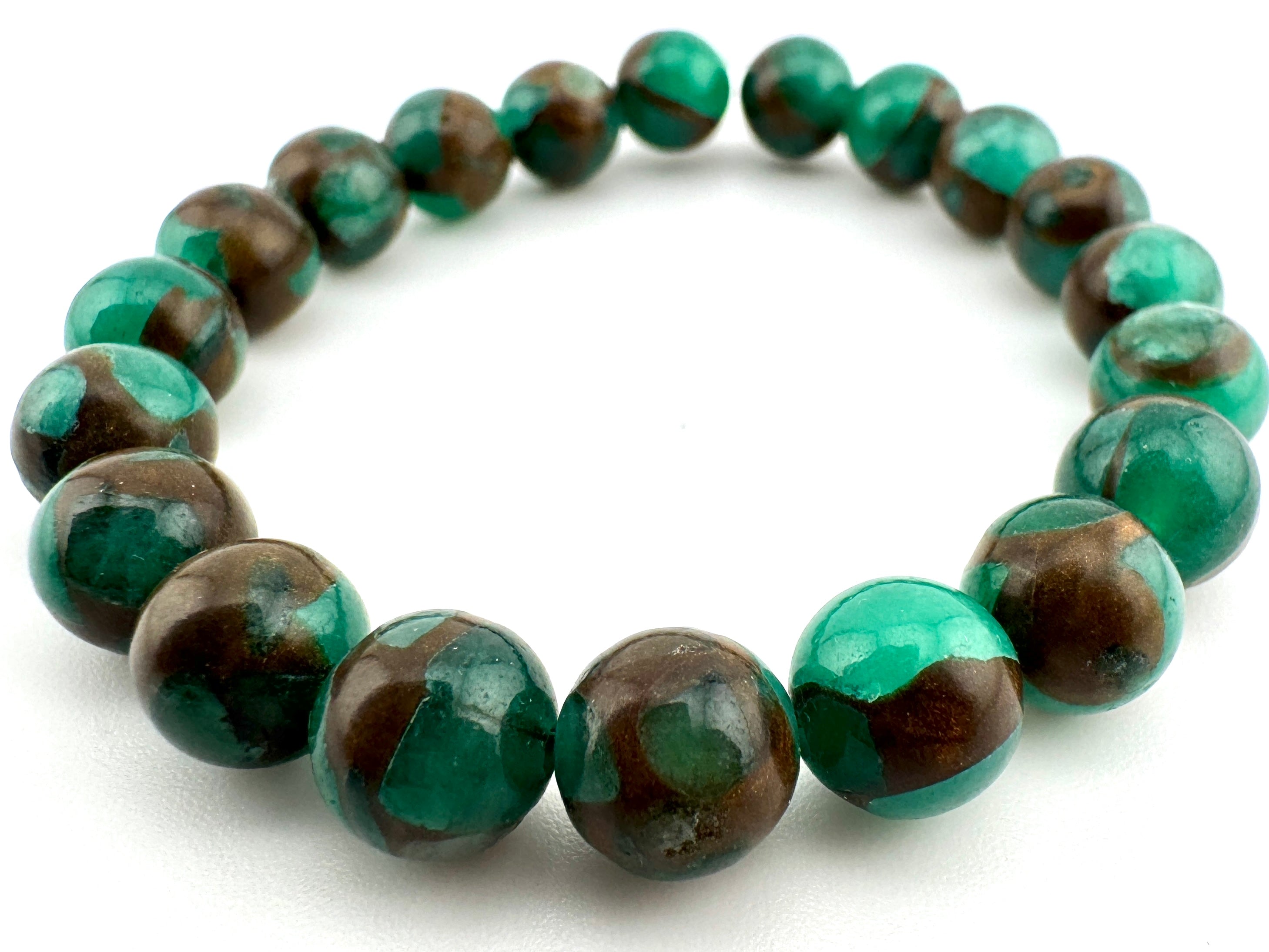 Suspended Copper Green Beads Available in 6mm, 8mm Sizes