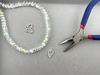 8mm Glass Faceted Rondelle Beads Crystal AB