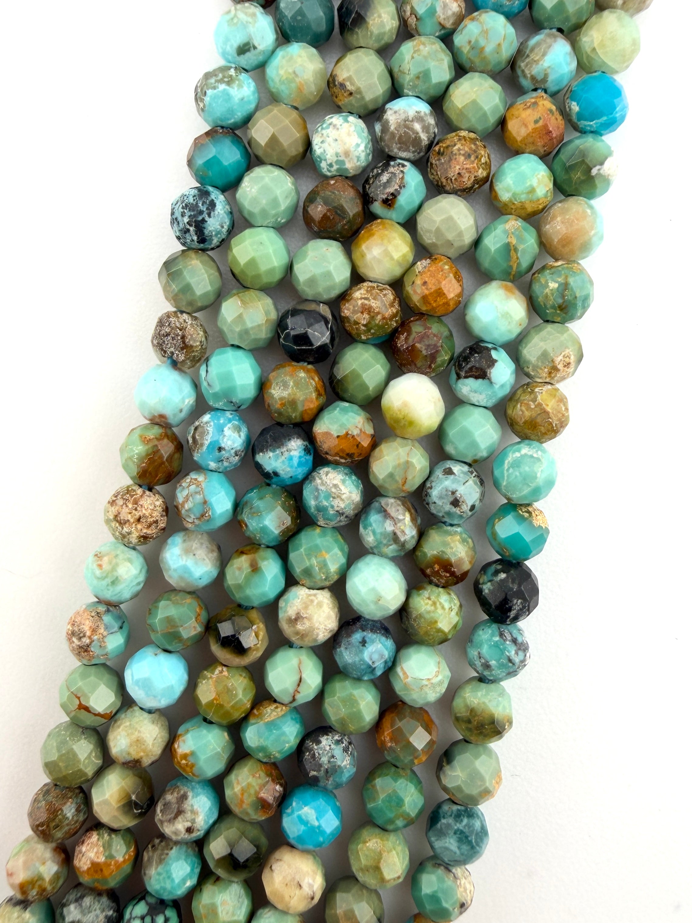 3.5mm Faceted Turquoise Beads