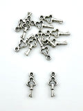 16mm Toy Key Charm Rhodium