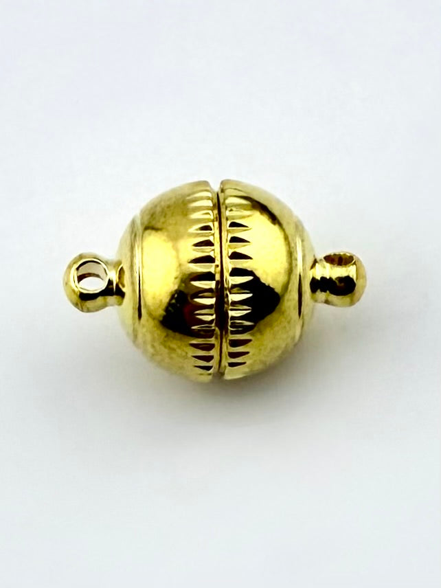 12mm Round Magnetic Claps Gold