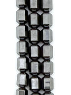 6x8mm Hematite Faceted Column Beads