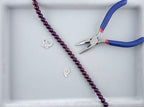 8mm Round Hematite Beads Metallic Purple Gold