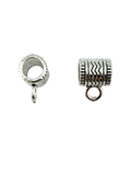 9x12mm Barrell Hanger Spacer Rhodium