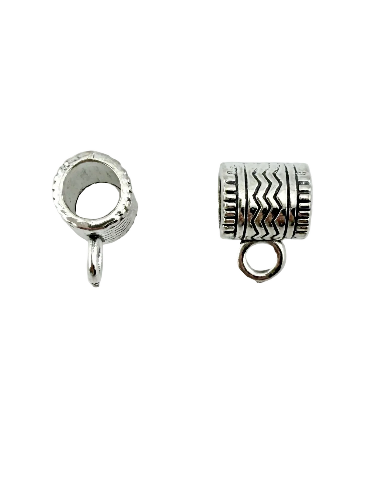 9x12mm Barrell Hanger Spacer Rhodium
