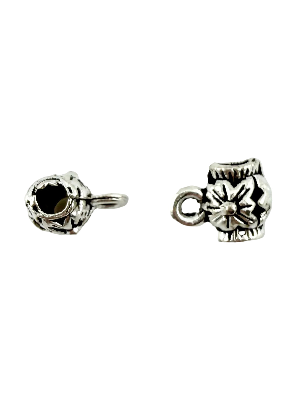 8x6mm Barrell Hanger Spacer Rhodium