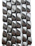 4.5x8mm Hematite Twist Beads