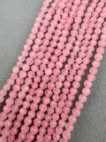 3.5mm Faceted Rose Quartz Beads