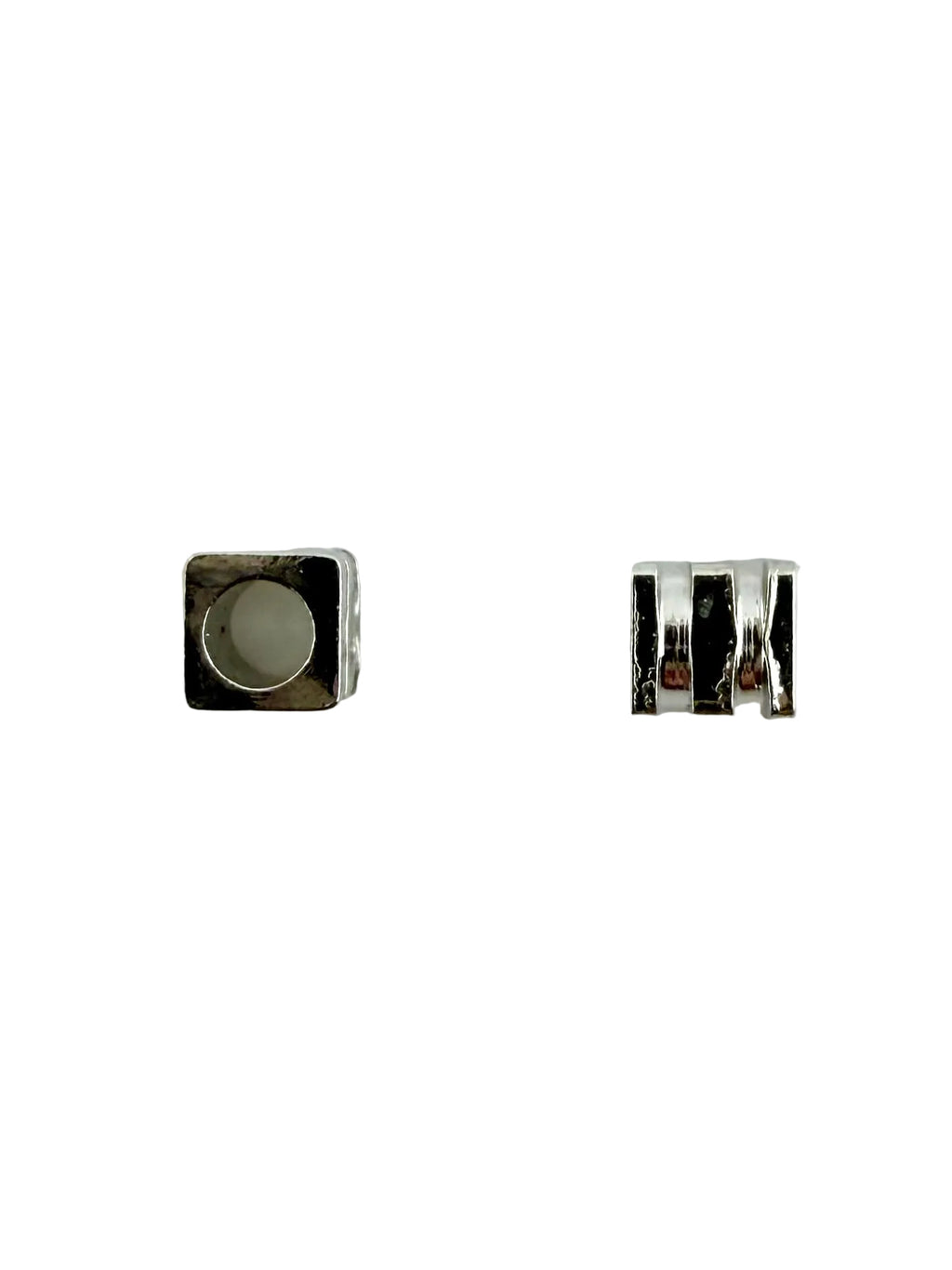 2.5mm Cube Spacer Rhodium