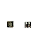 2.5mm Cube Spacer Rhodium