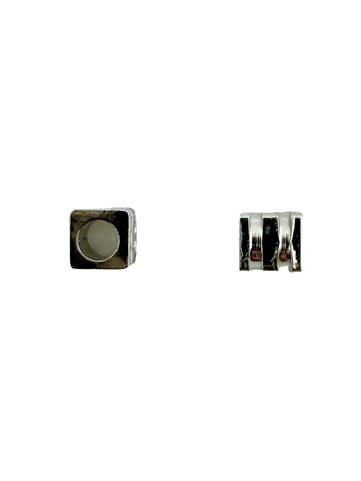 2.5mm Cube Spacer Rhodium