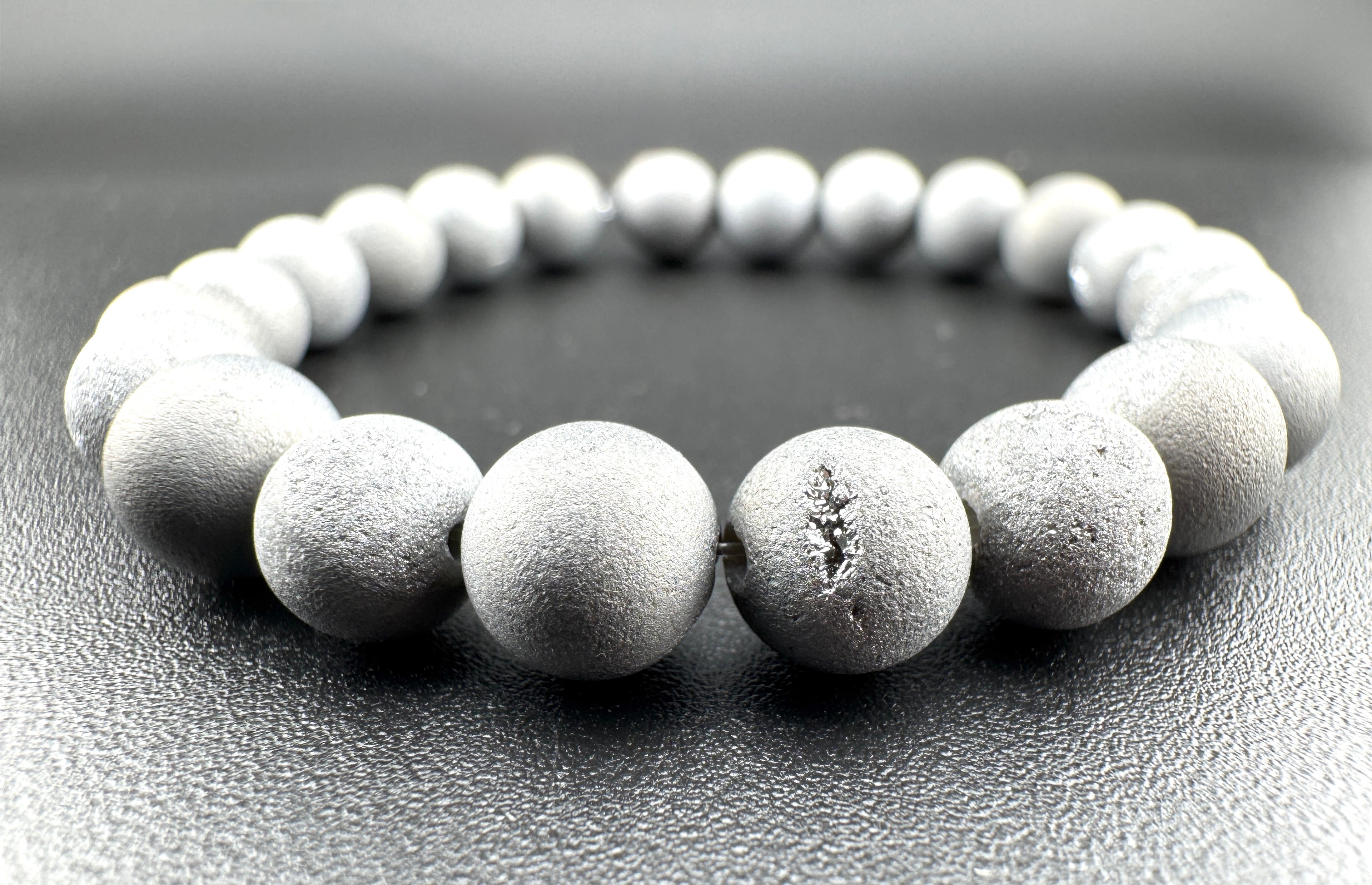 Silver Druzy Beads Available in 6mm, 8mm Sizes