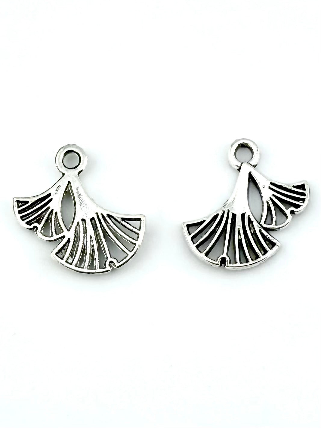 16mm Fan Charm Rhodium