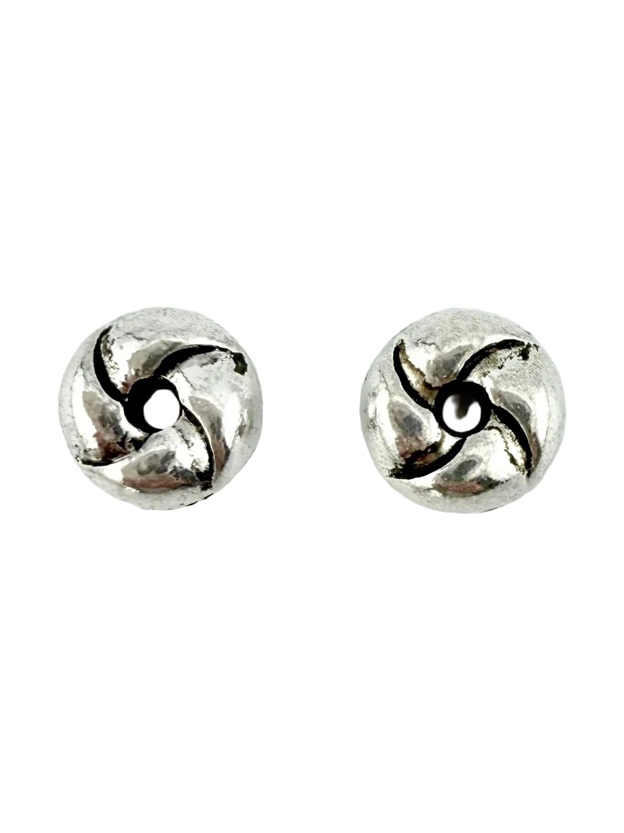4x7.5mm Knot Disk Spacer Rhodium