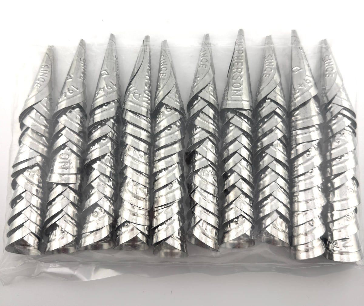 Mcpherson Jingle Cone Large 65mm Silver 100pcs
