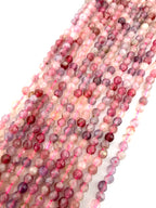 2.8mm Faceted Plum Tourmaline Beads