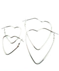 Heart Frame Hoop Earing Pair