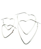 Heart Frame Hoop Earing Pair