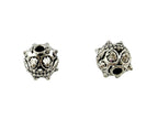 10mm Fancy Spacer Bead Rhodium