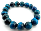 Dyed Tiger Eye Light Blue Beads Available in 6mm, 8mm, 10mm Sizes