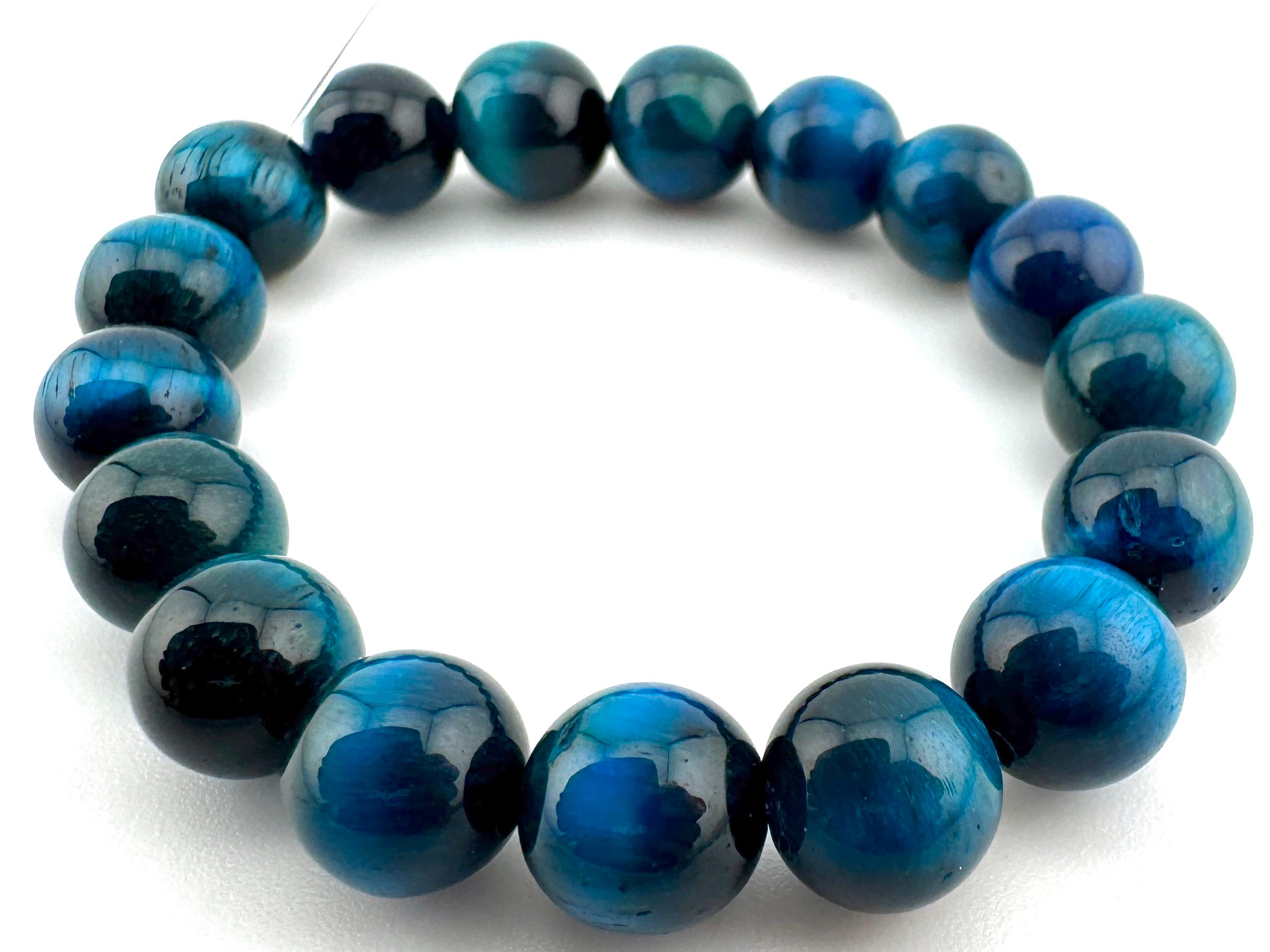 Dyed Tiger Eye Light Blue Beads Available in 6mm, 8mm, 10mm Sizes